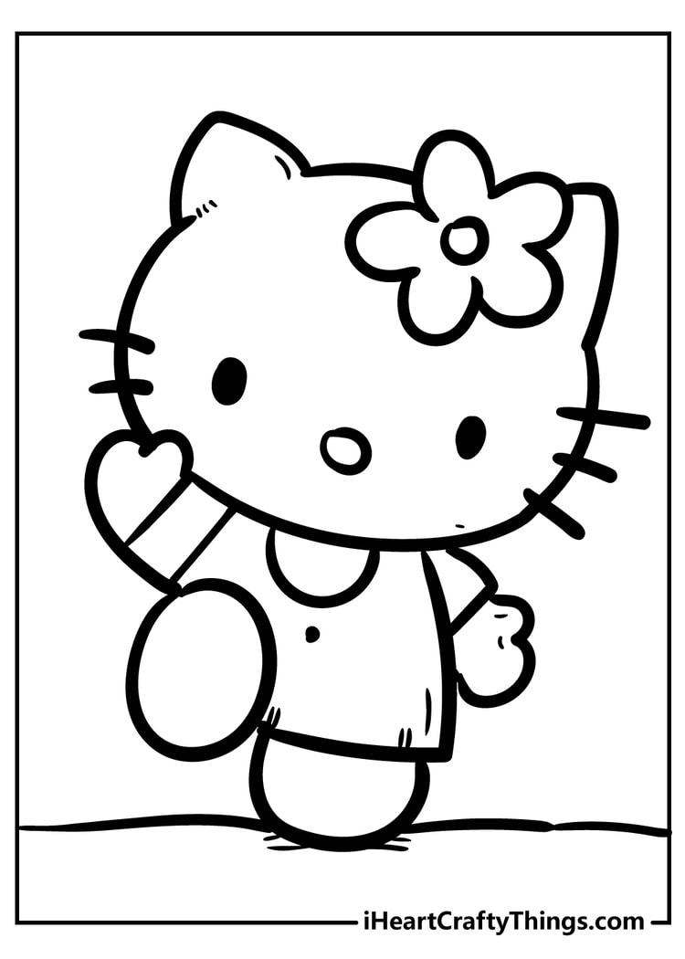 printable colouring pages hello kitty