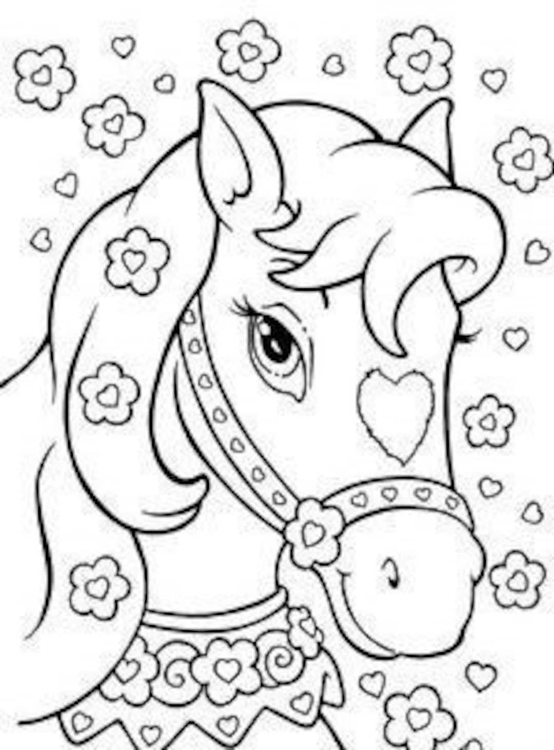 Horse Coloring Page Etsy UK