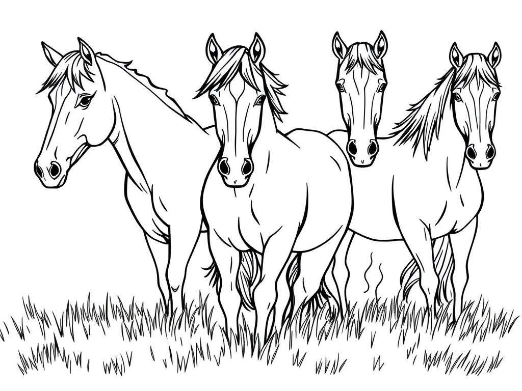 horse coloring sheets free
