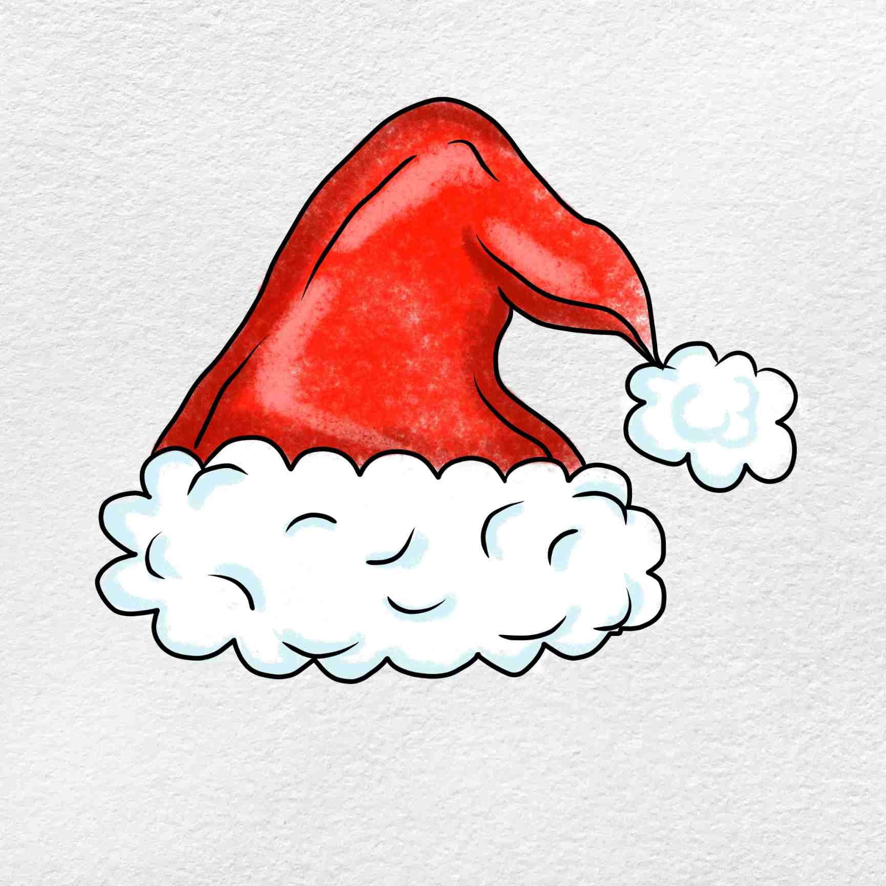 How To Draw A Santa Hat HelloArtsy