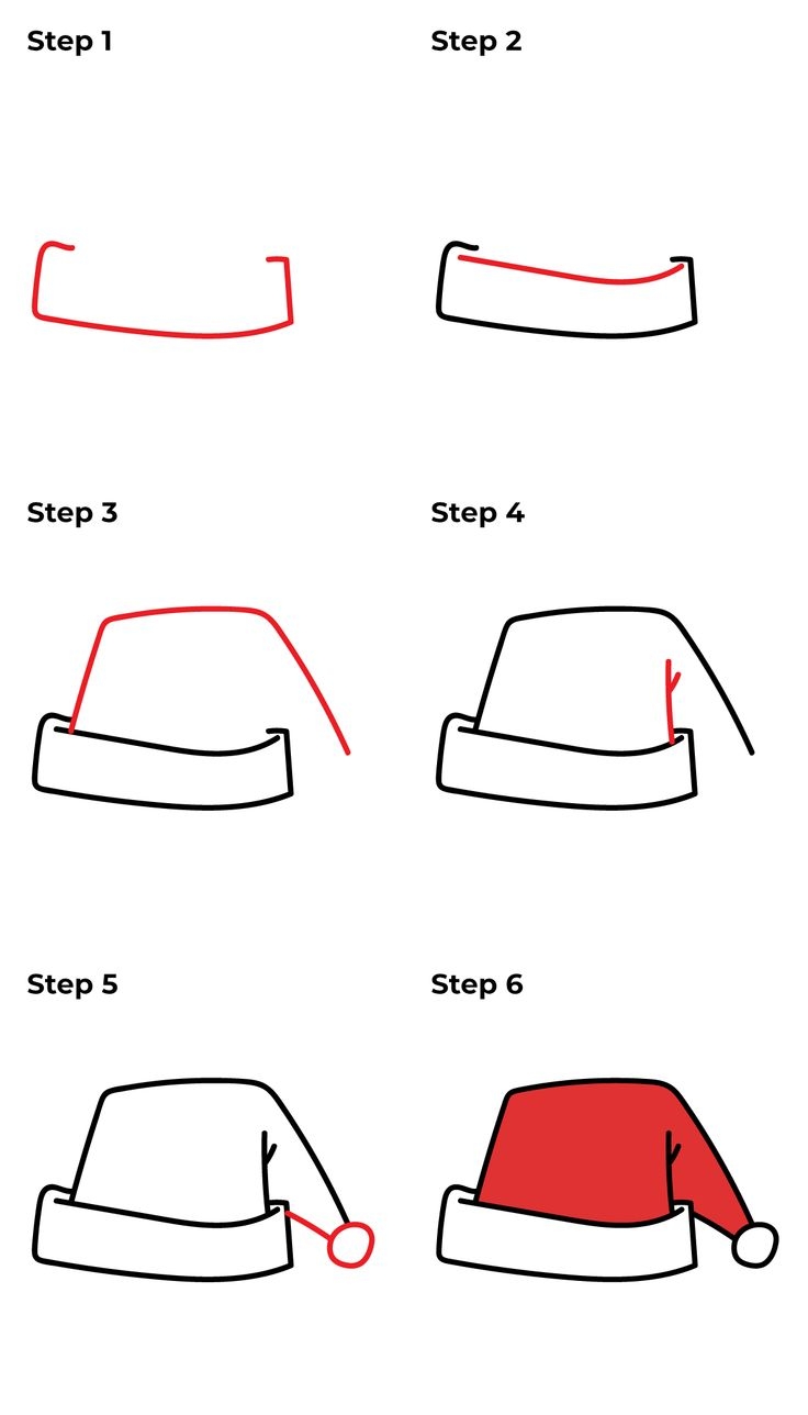 How To Draw A Santa Hat