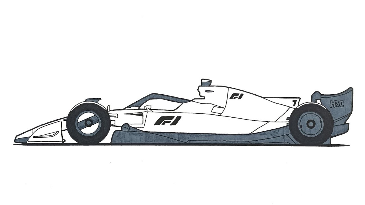 How To Draw Formula 1 Car YouTube