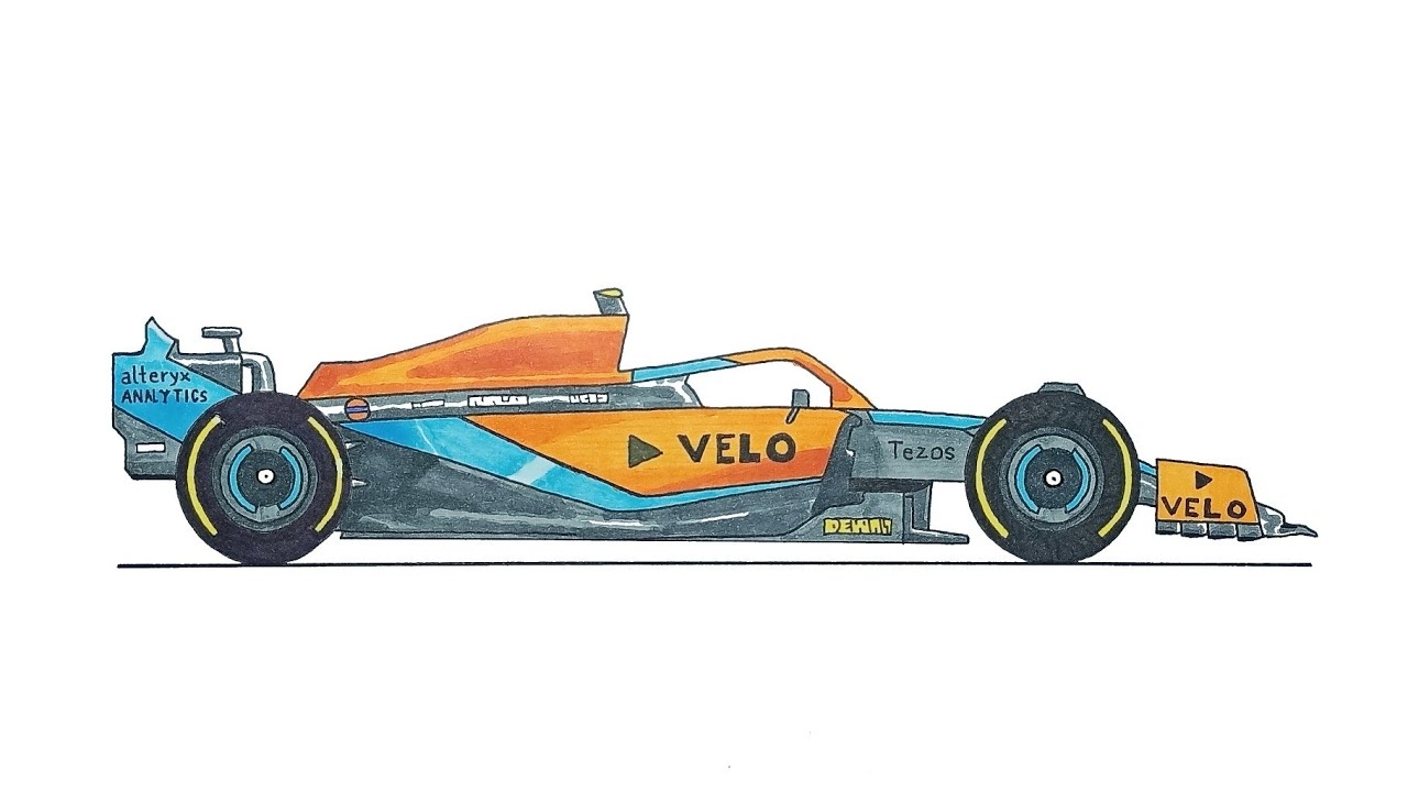 How To Draw McLaren MCL36 F1 Car YouTube
