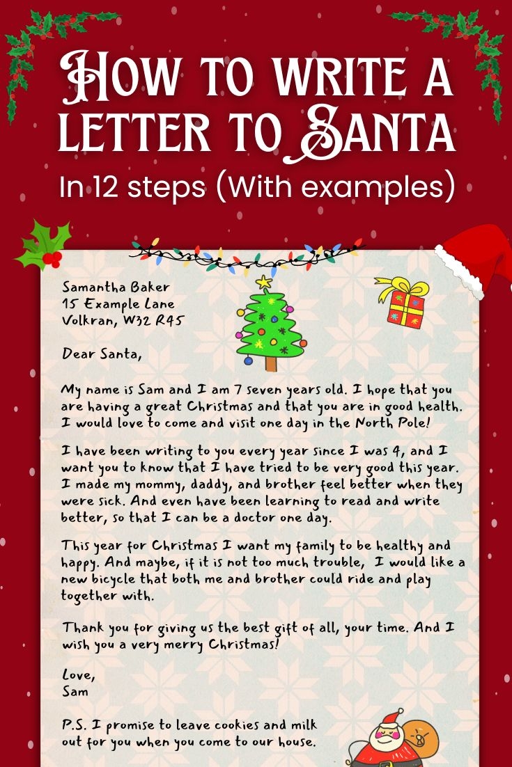 How To Write A Letter To Santa In 12 Steps Imagine Forest