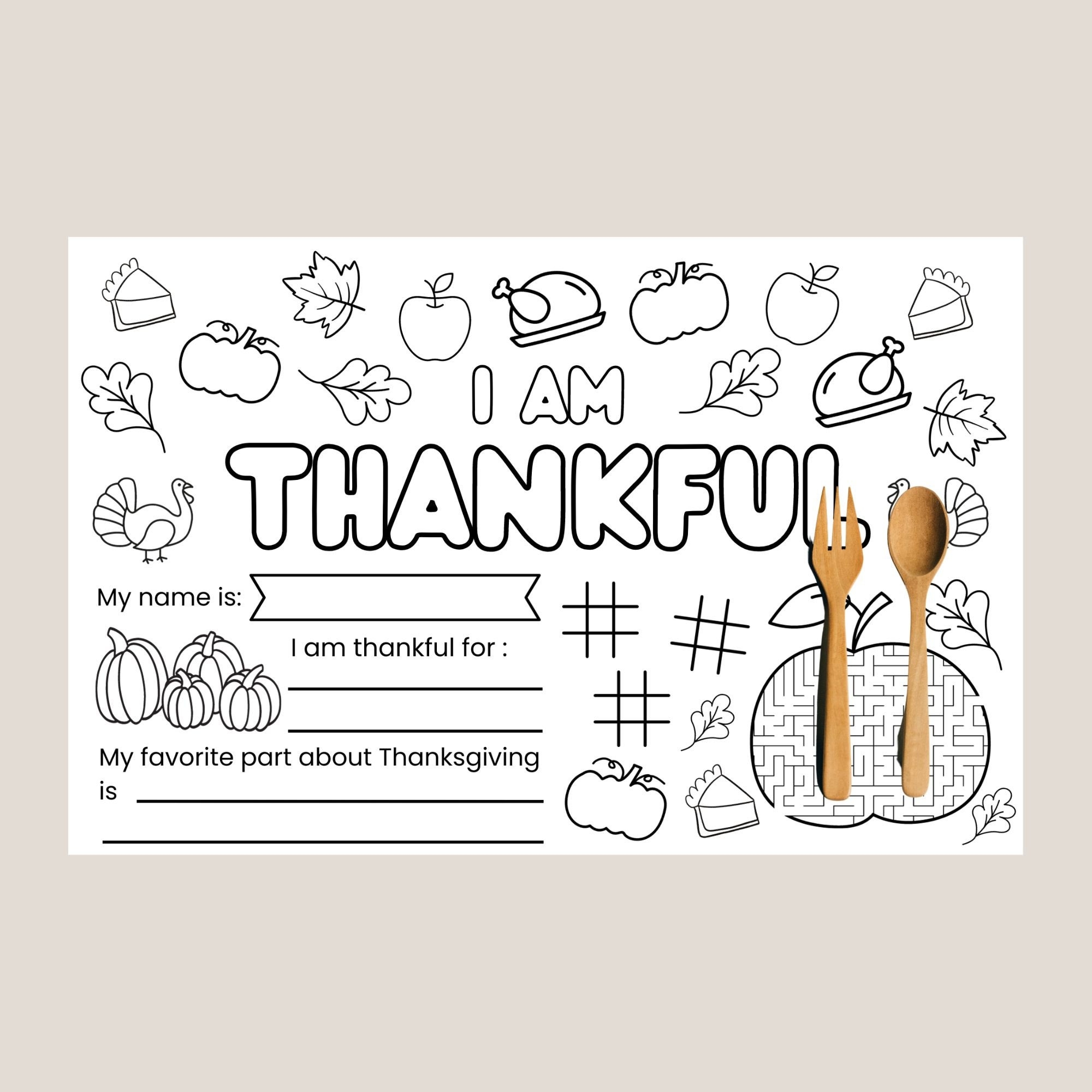 i am thankful for printable