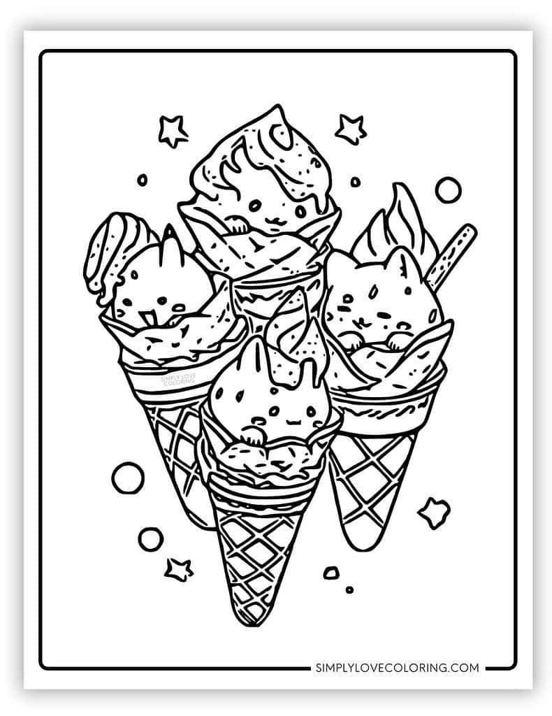 Ice Cream Coloring Pages Free PDF Printables Simply Love Coloring