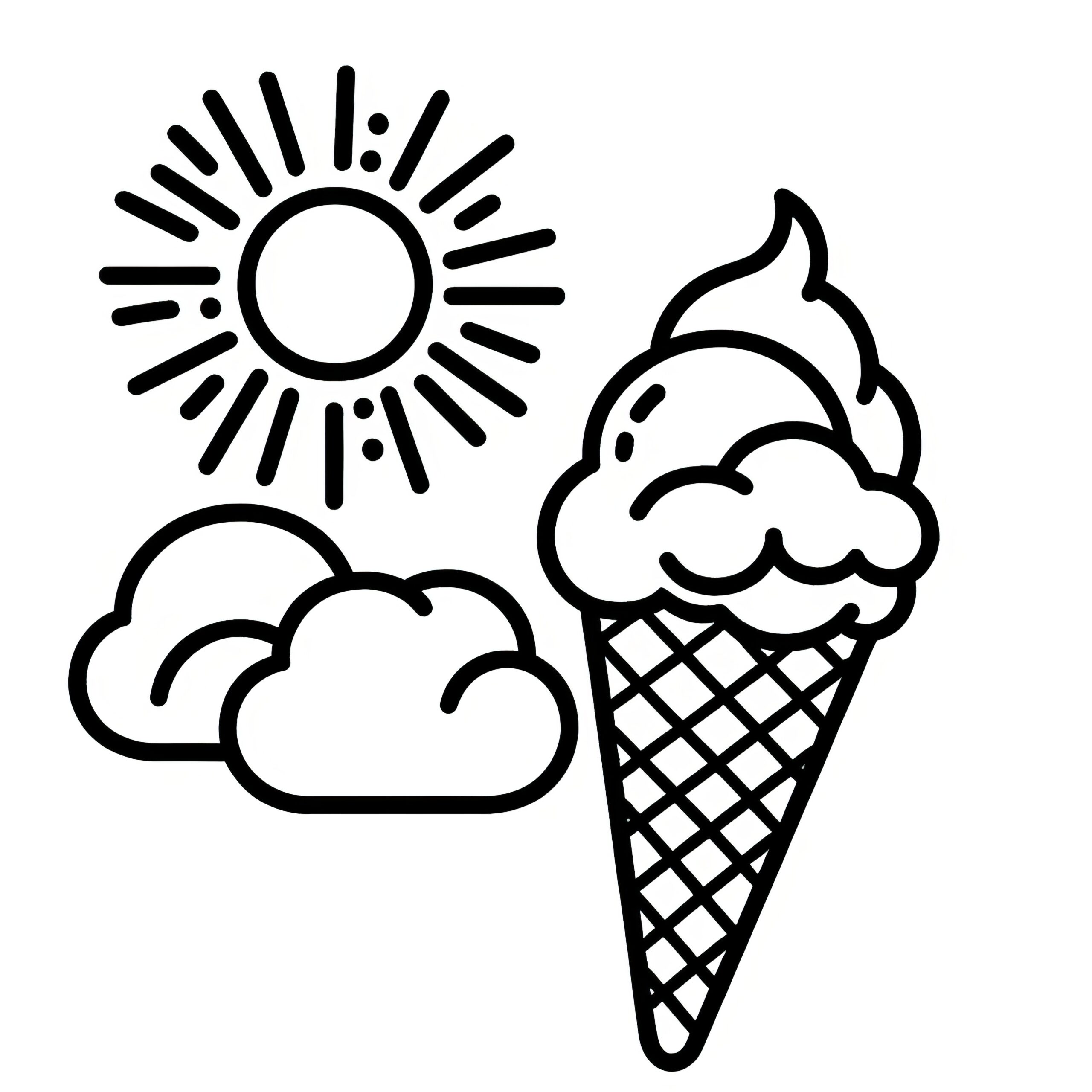 ice cream cone color sheet
