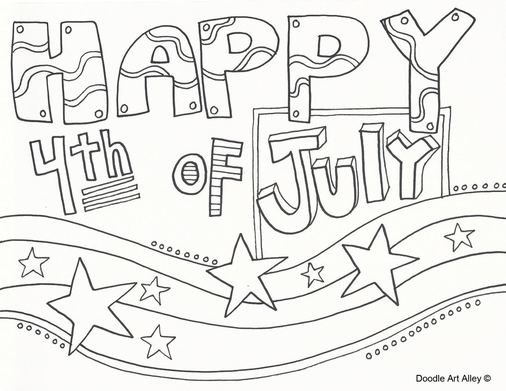 4th of july color sheets