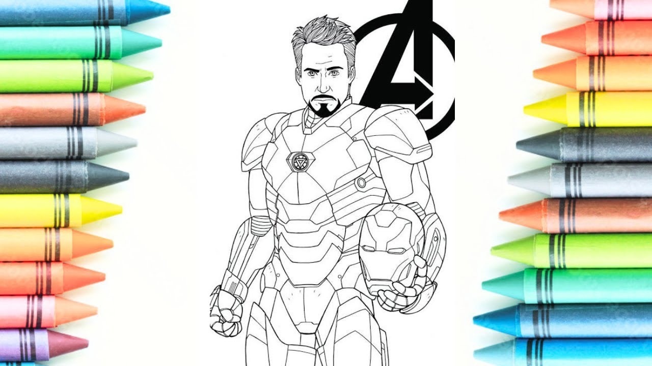 iron man colouring book