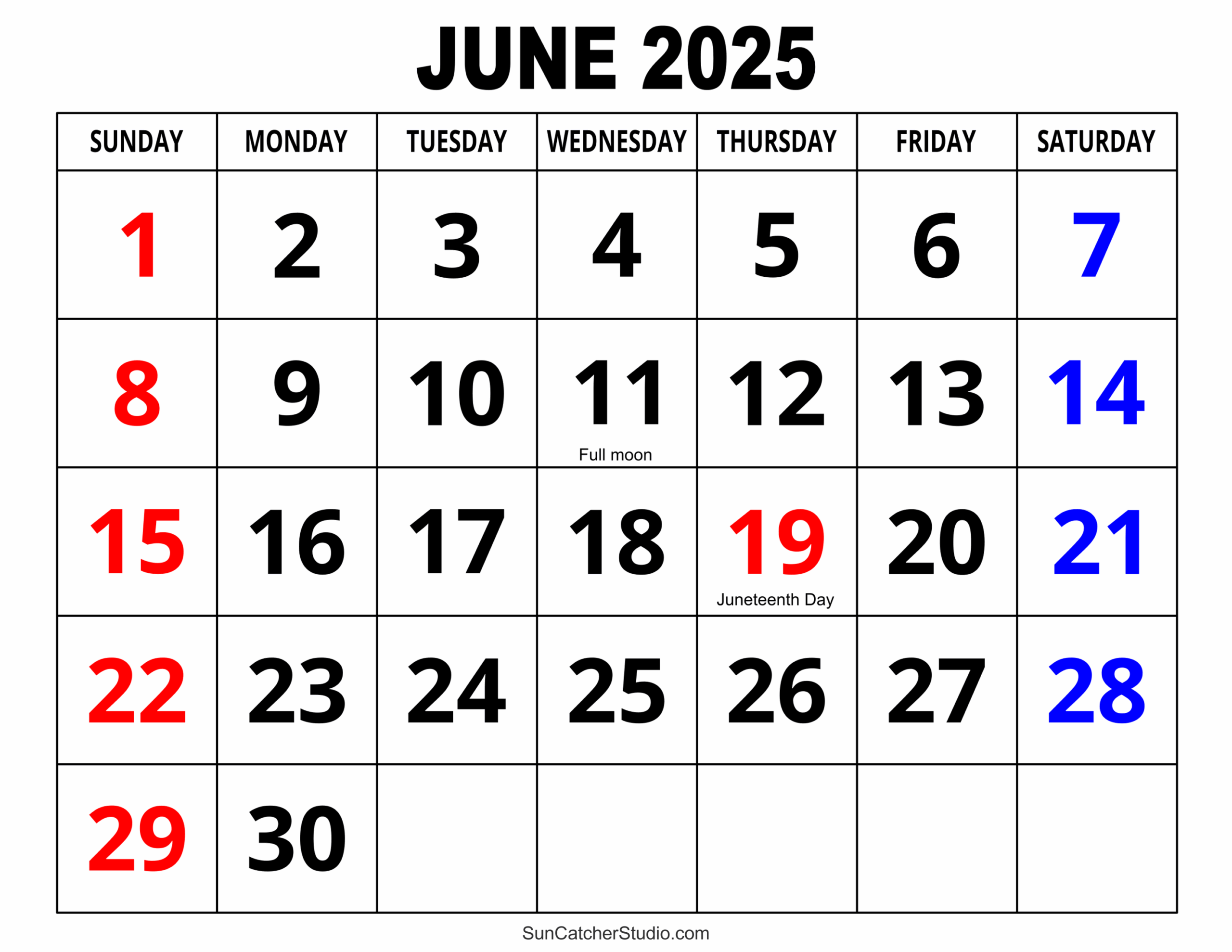 month of june 2025
