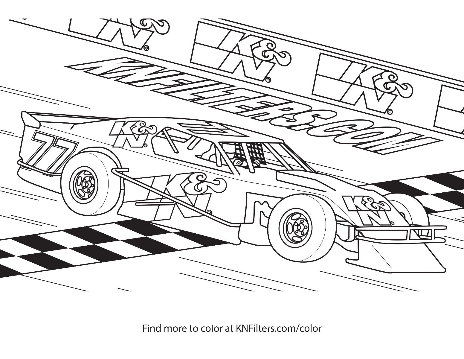 racing car coloring sheet