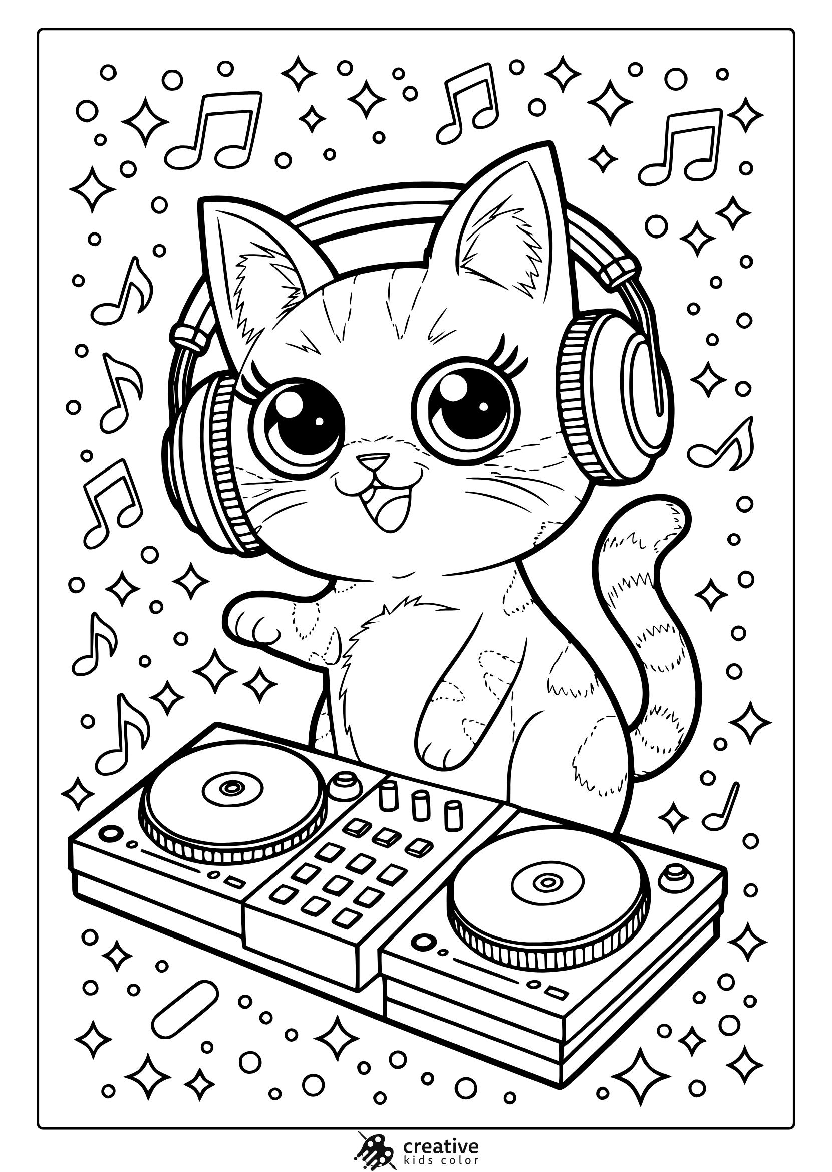 cat coloring sheets printable