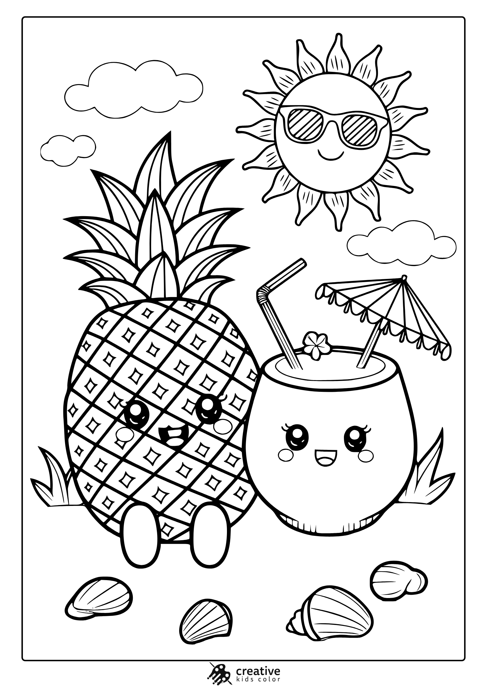 coloring pages printable summer