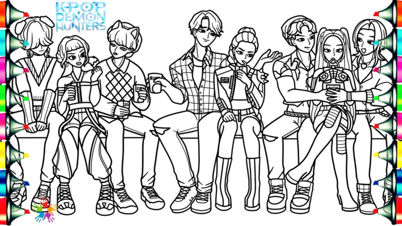KPop Demon Hunters New Coloring Pages Rumi X Jinu Zoey X Mystery Mira X Abby NCS Music YouTube