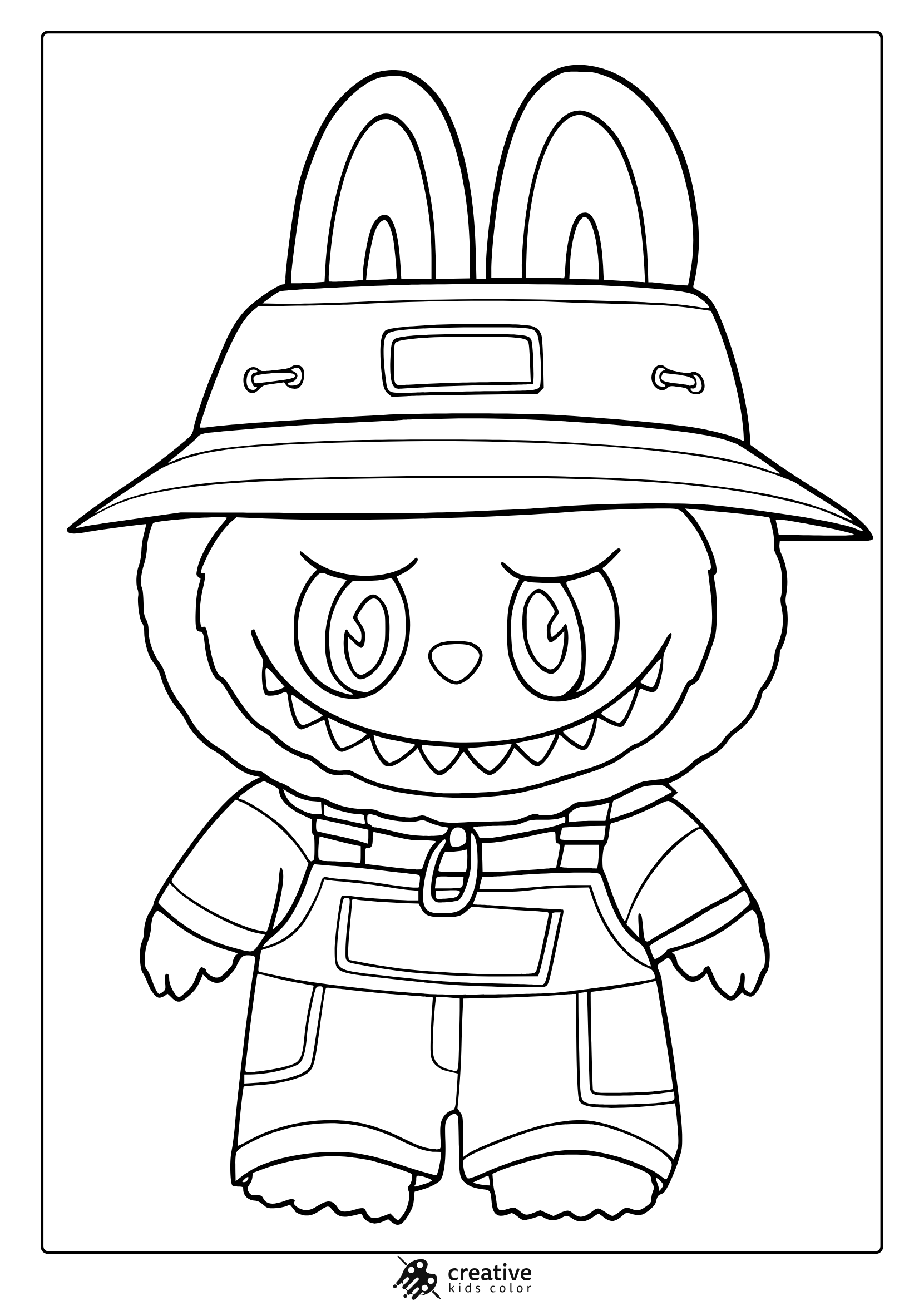 Labubu Coloring Pages Free Printable PDF 