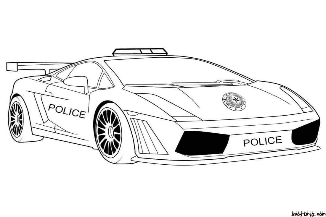 police car coloring pages