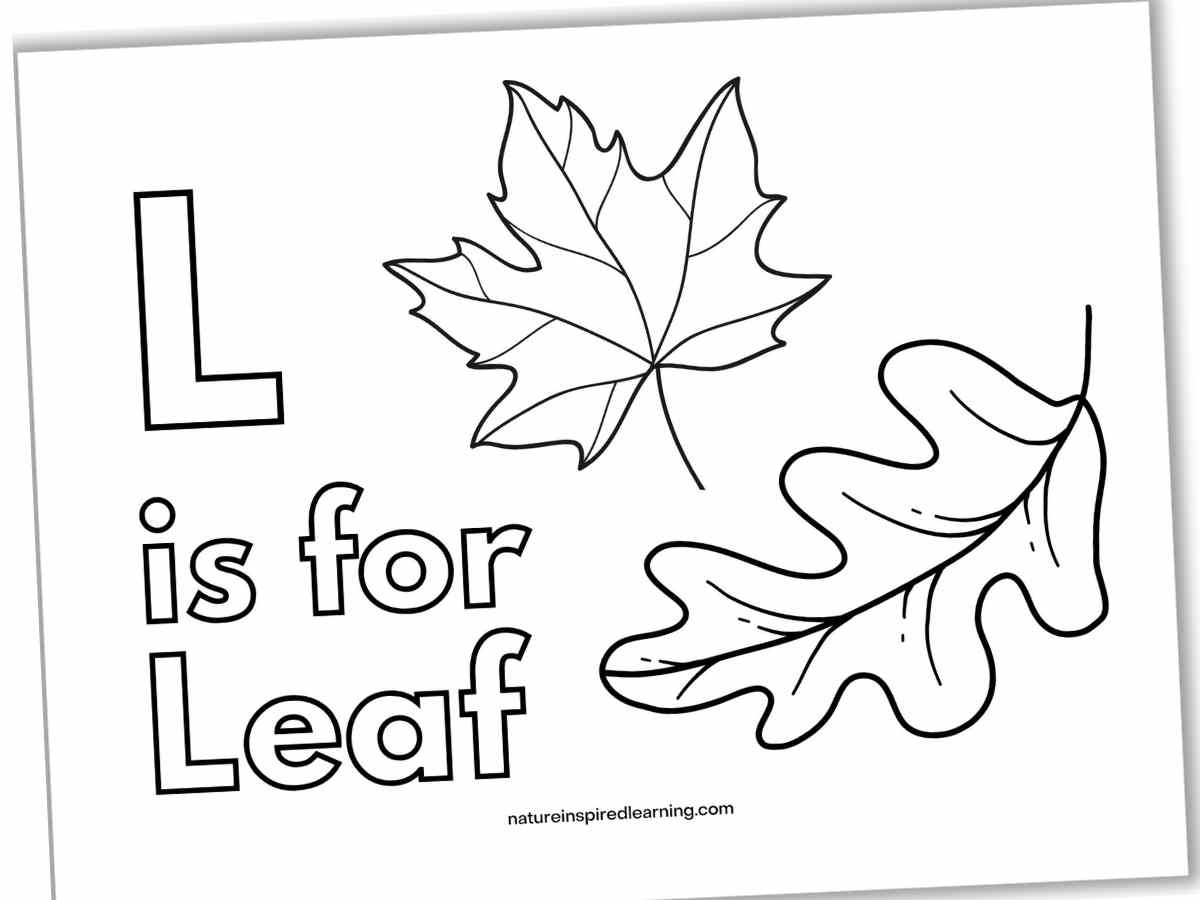 fall leaves coloring pages