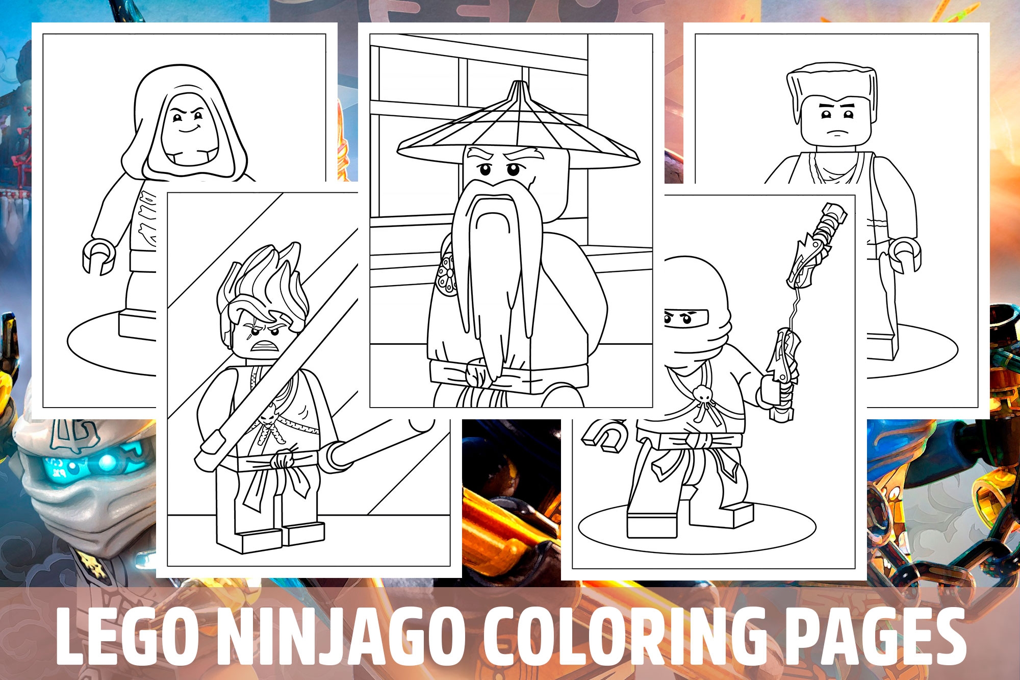 ninjago lego colouring pages