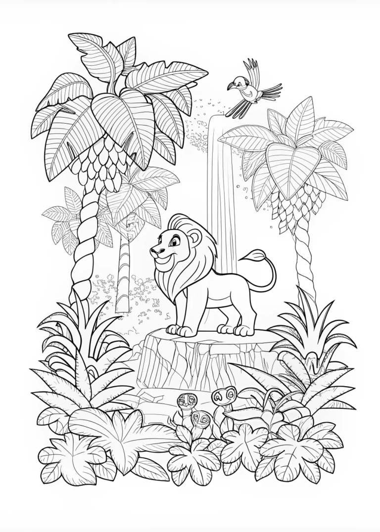 coloring pictures of lion king