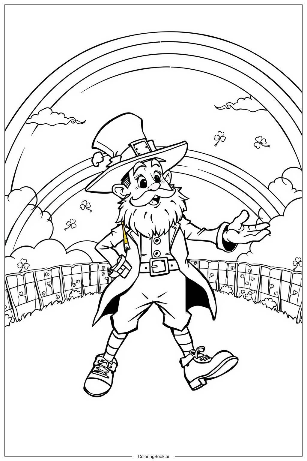 pictures to color of leprechauns