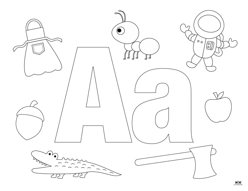 letter a coloring sheets