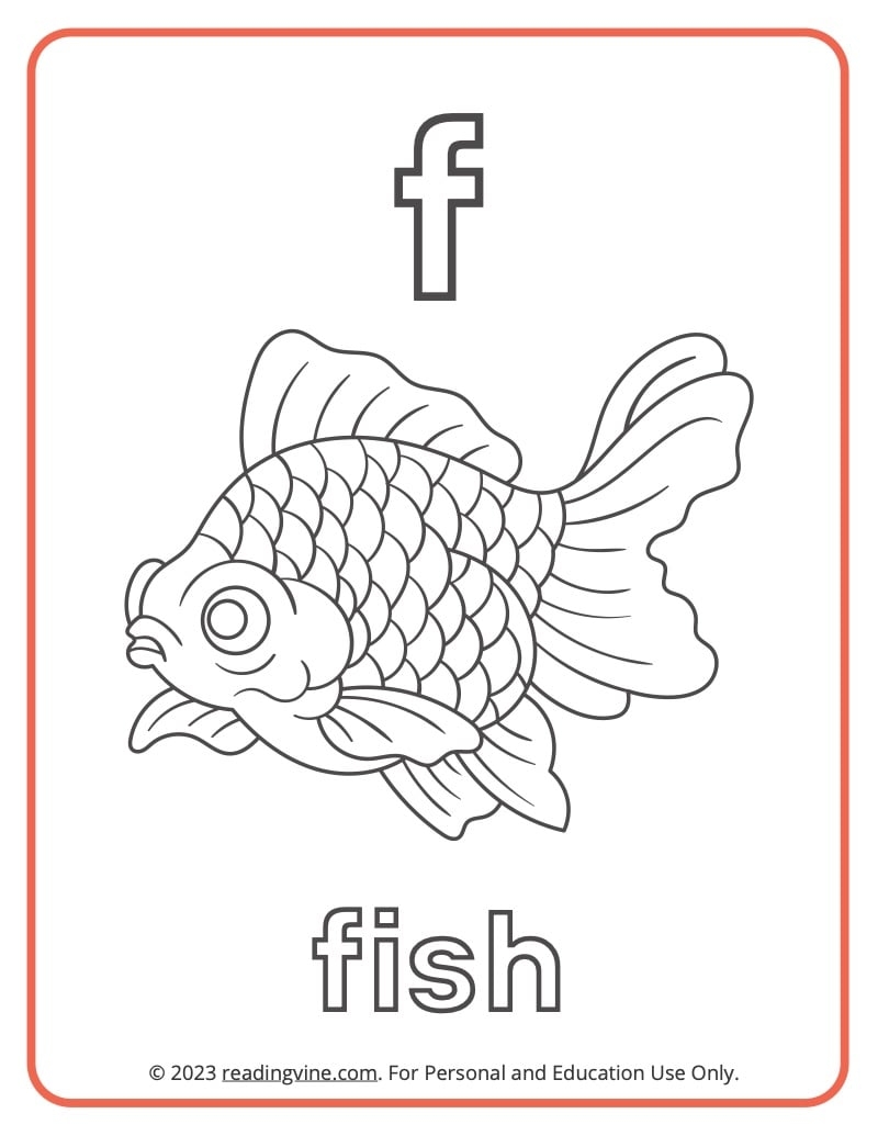 Letter F Coloring Pages