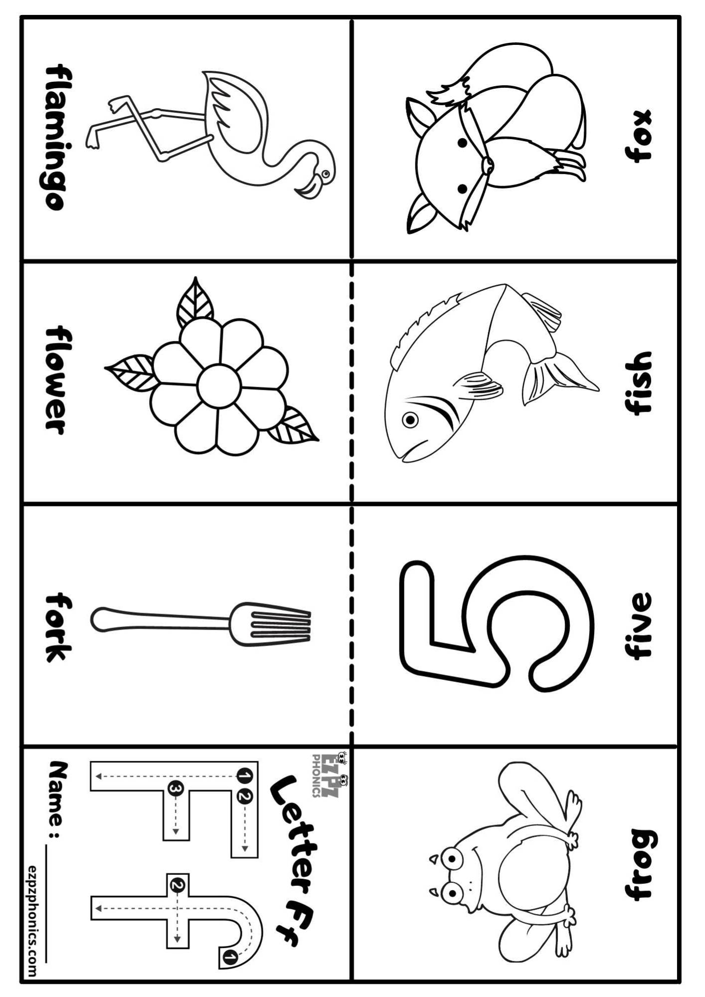 letter f coloring page