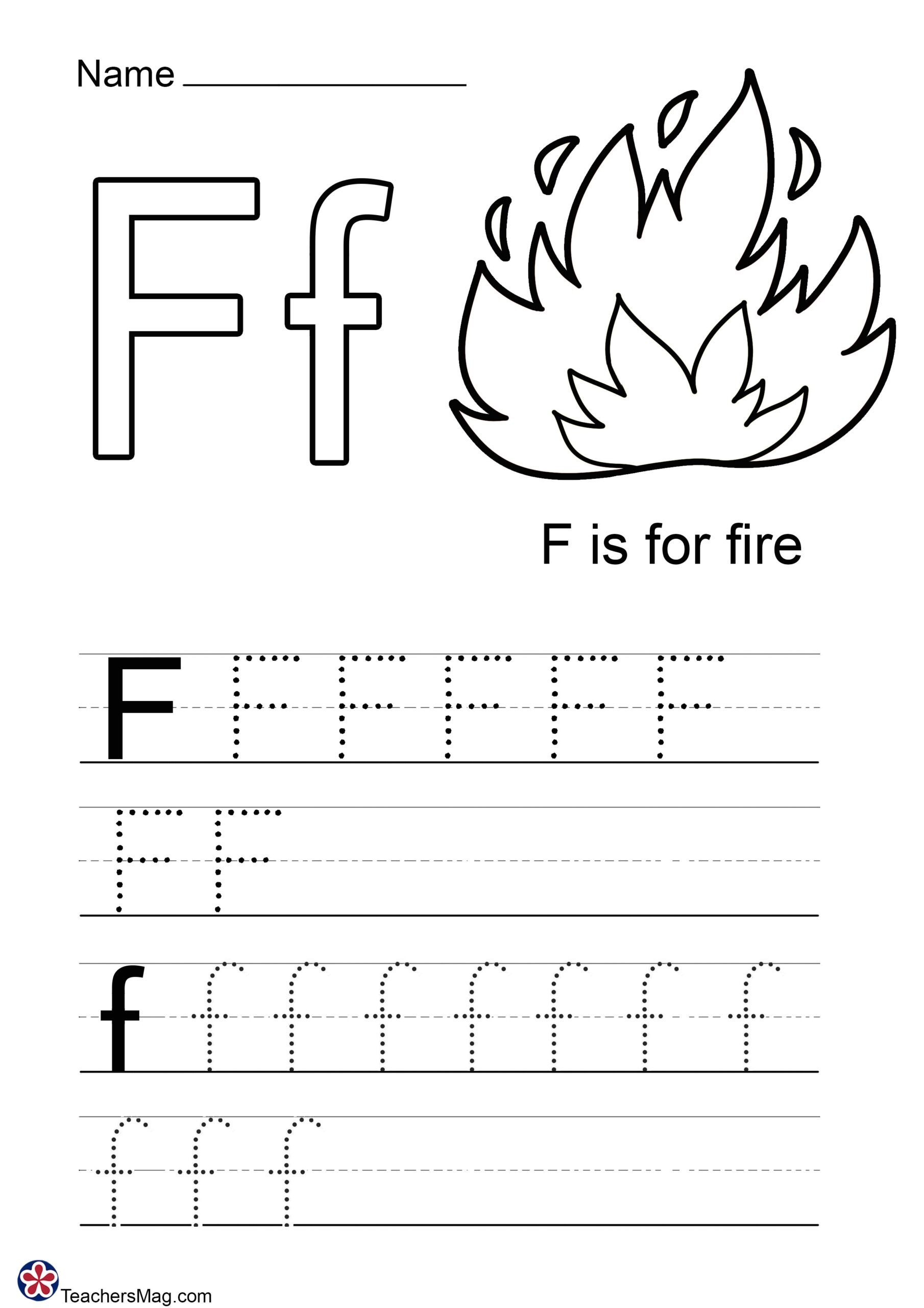 letter f coloring worksheets