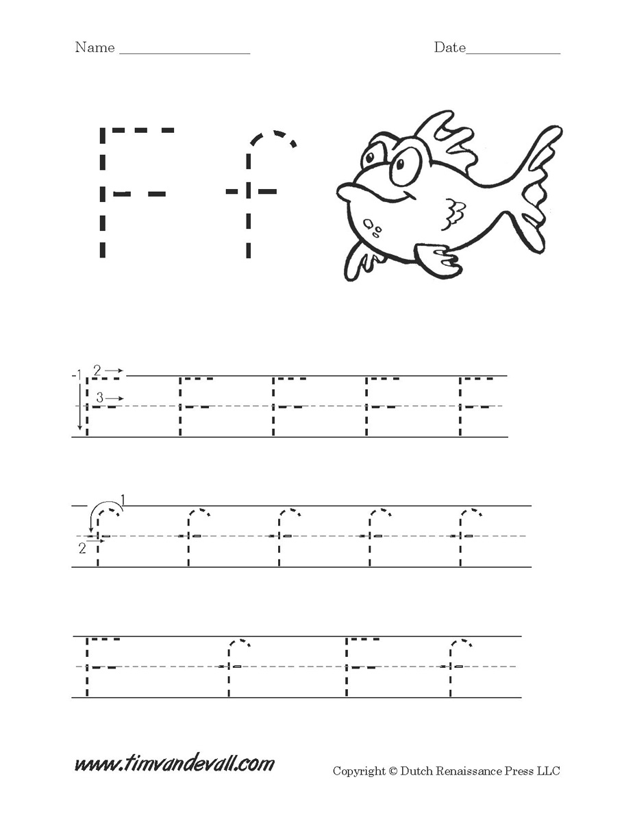Letter F Worksheets Preschool Alphabet Printables