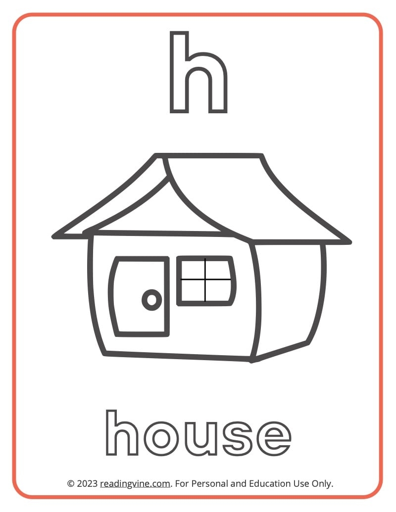 Letter H Coloring Pages