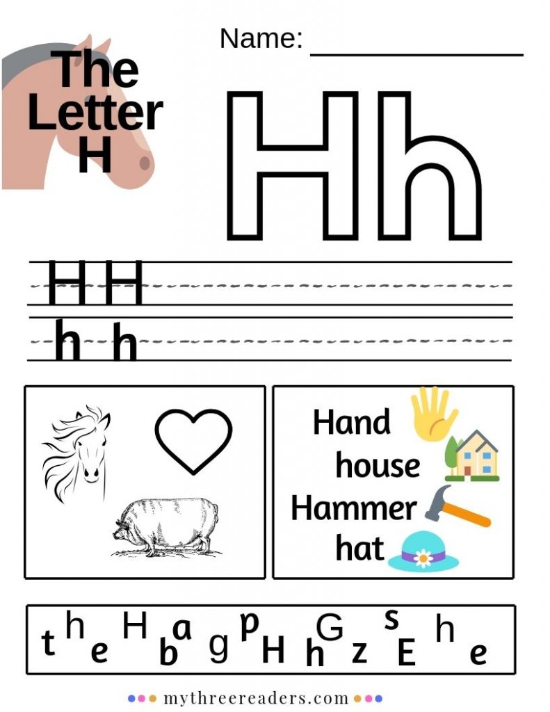 letter h activity sheets