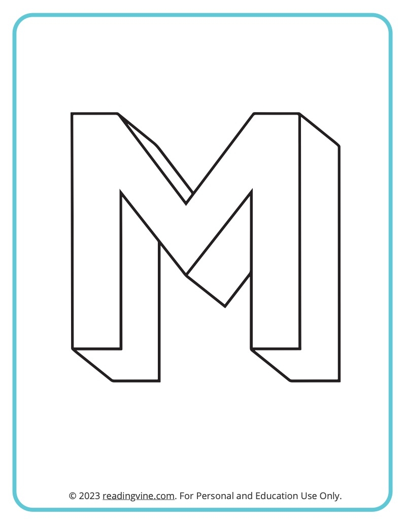 Letter M Coloring Pages