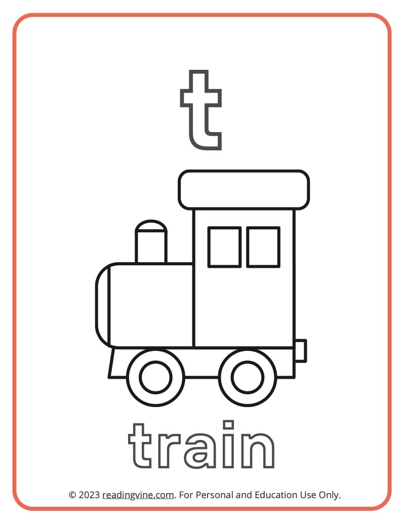 Letter T Coloring Pages