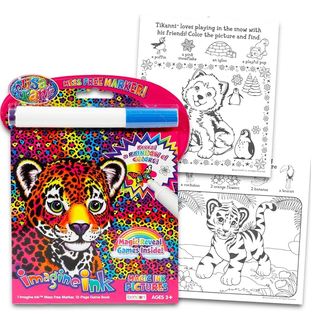 Lisa Frank Coloring And Activity Book Set 2 Books 96 Pages Amazon de K che Haushalt Wohnen