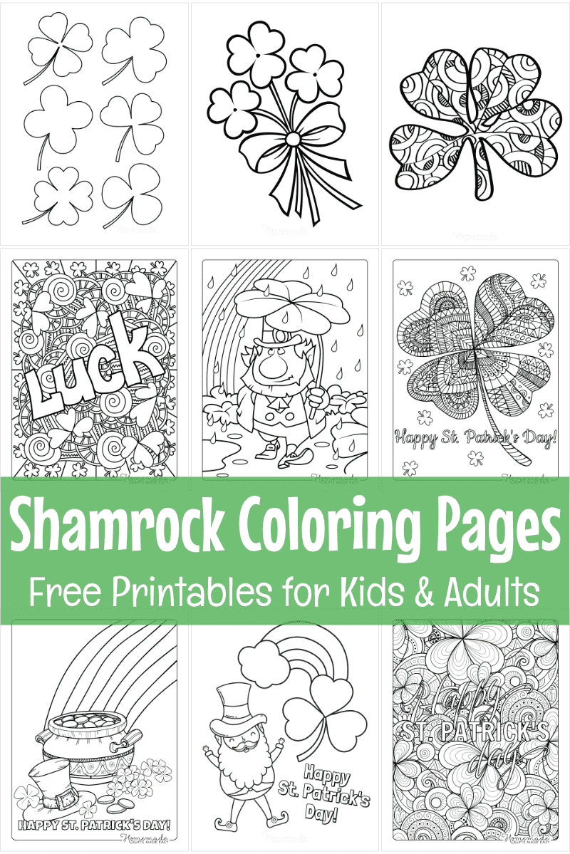4 leaf clover coloring sheet