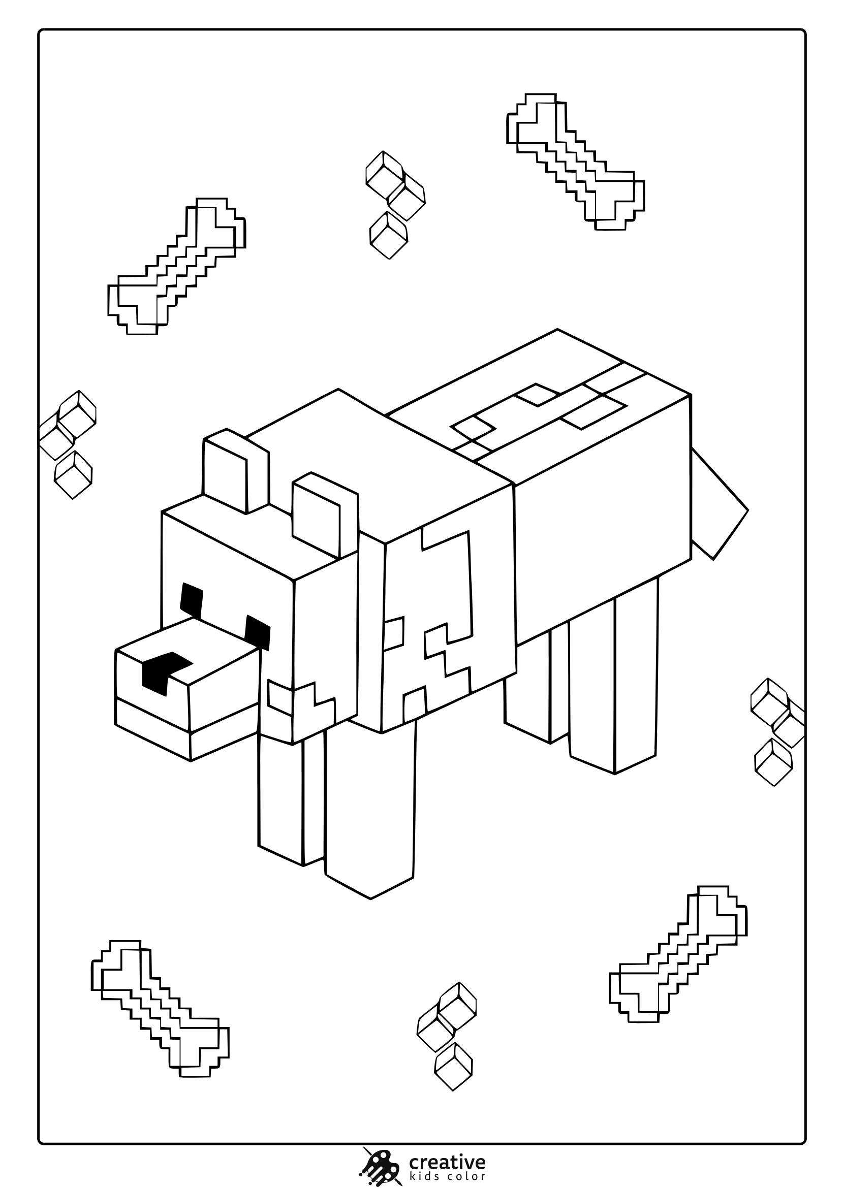 free printable minecraft color sheets