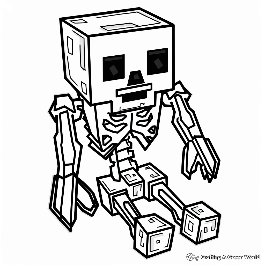 creeper minecraft coloring page