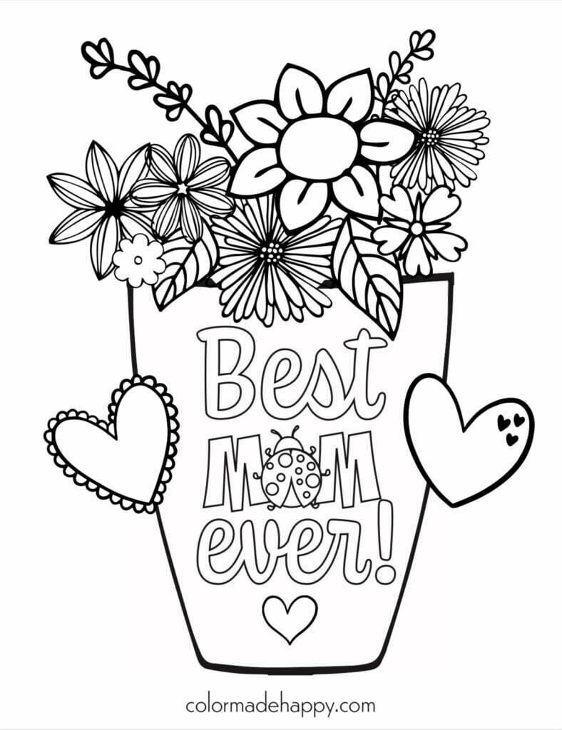 mothers day coloring sheet