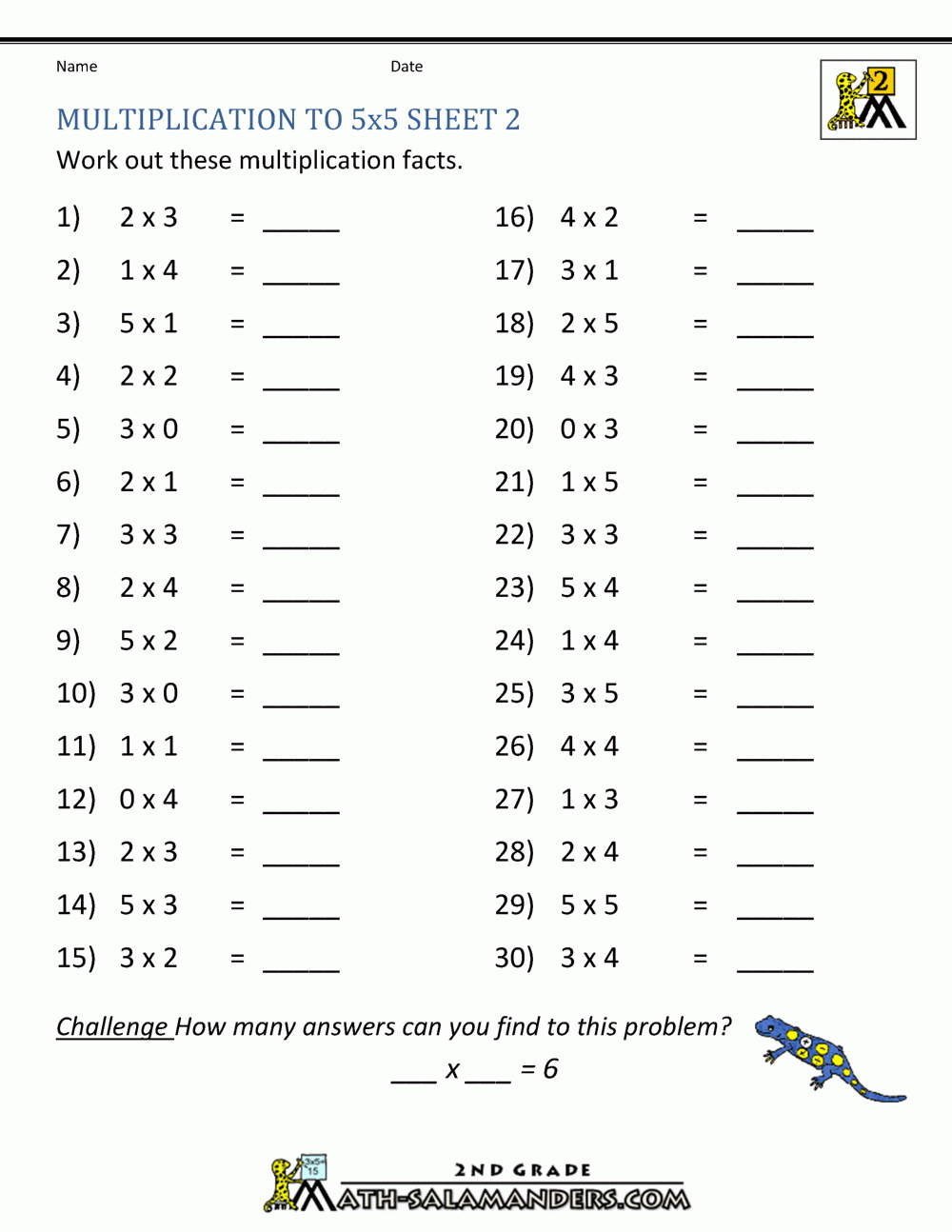 printable multiplication facts worksheets