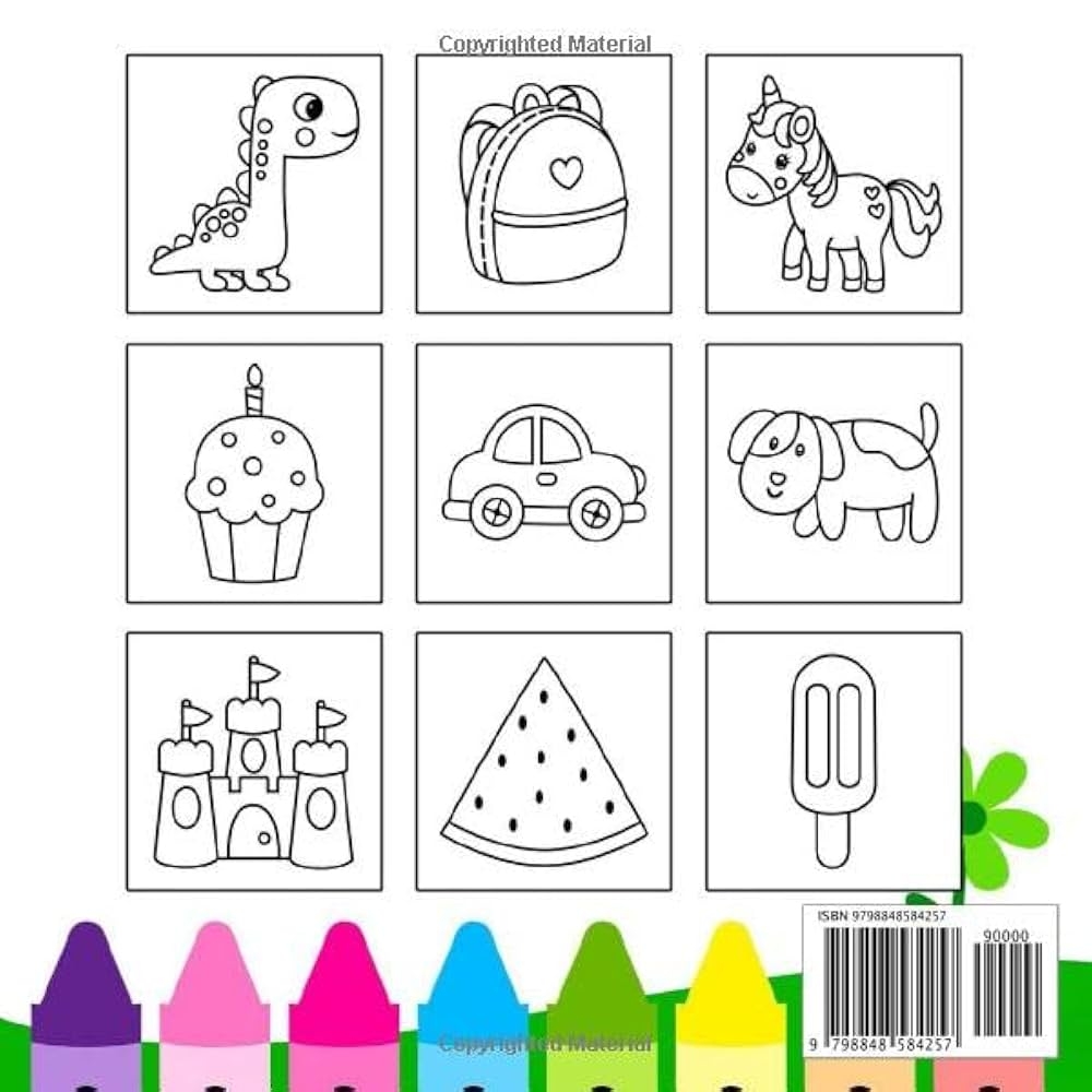 My First Coloring Book For Toddlers 1 2 Years Old Fun Children s Coloring Book With 50 Easy And Fun Coloring Pages For Toddlers And Preschool Kids My First Coloring Book For Toddlers