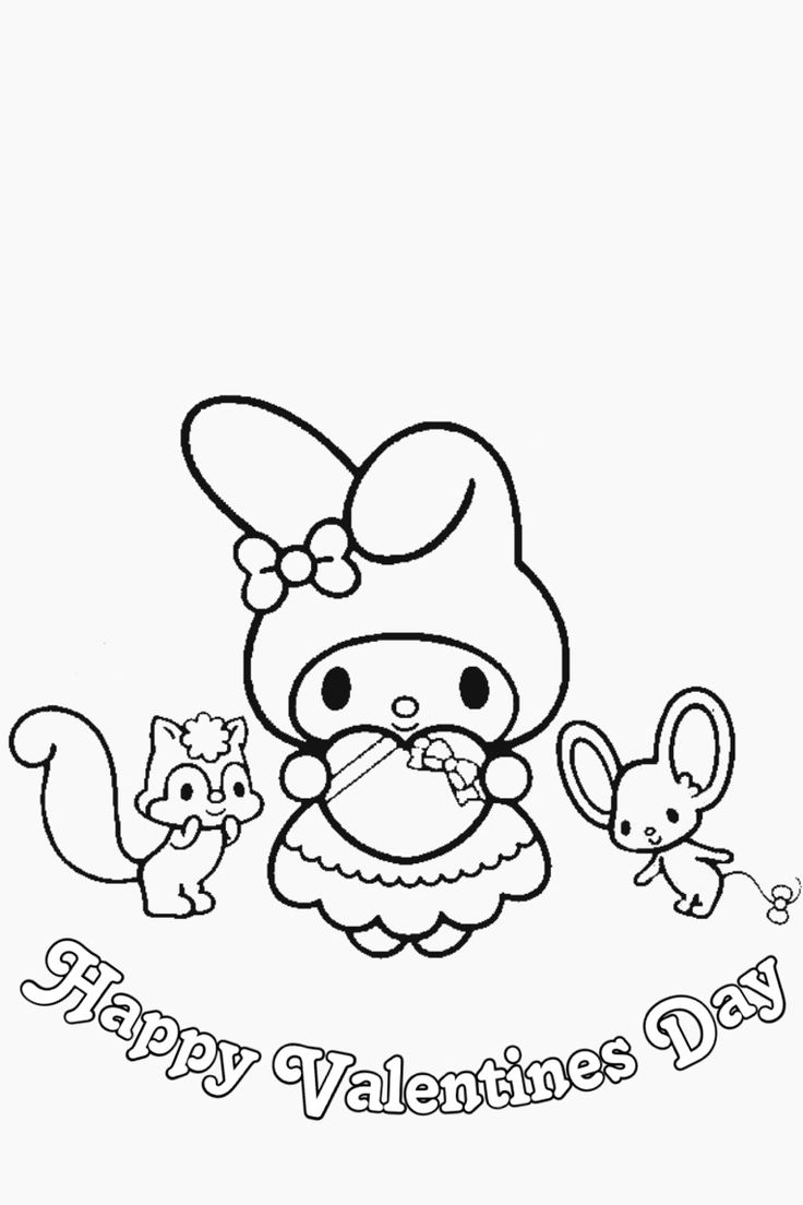 my melody coloring page
