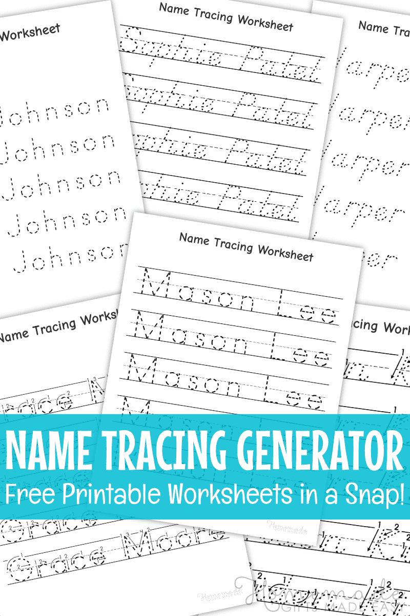 tracing name worksheets free