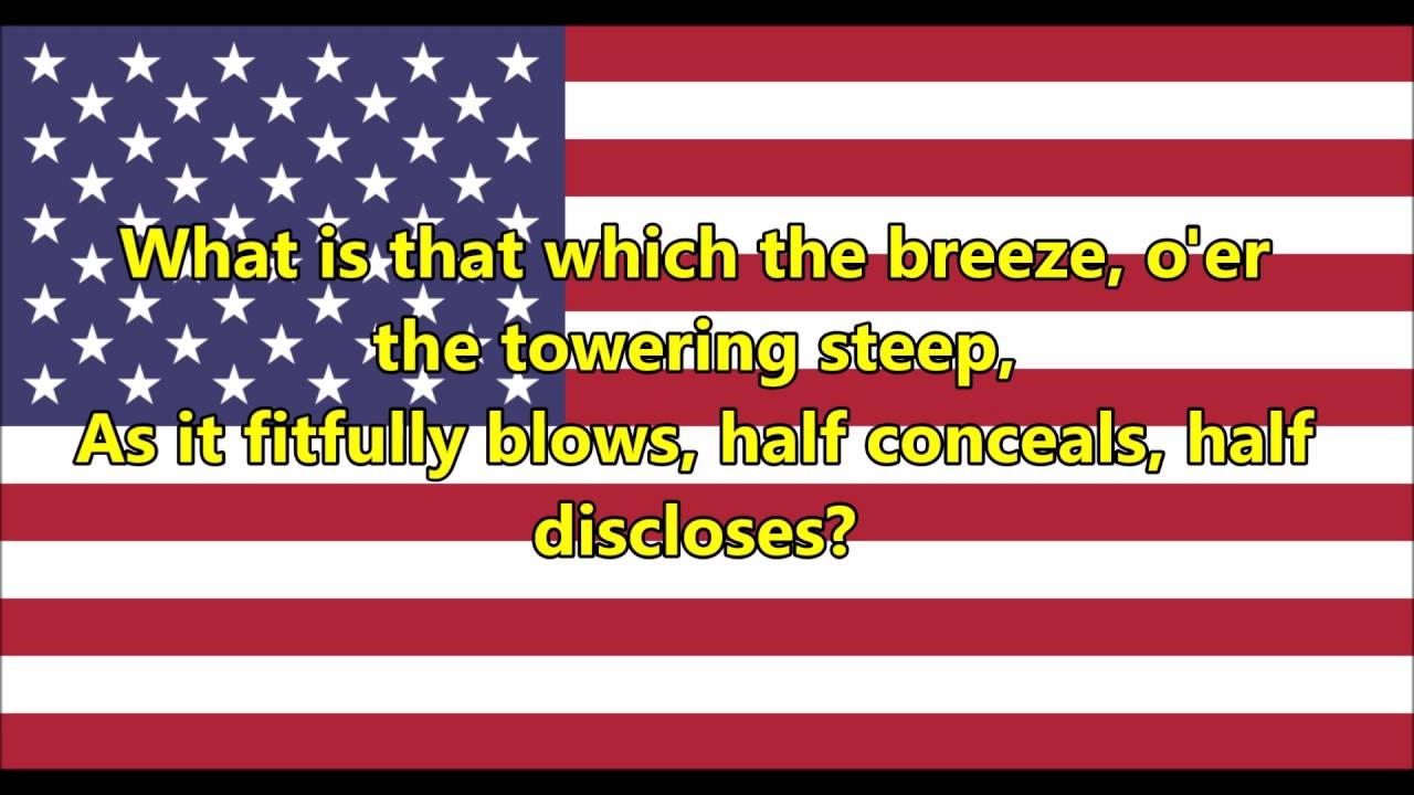 National Anthem Of The United States Of America lyrics YouTube