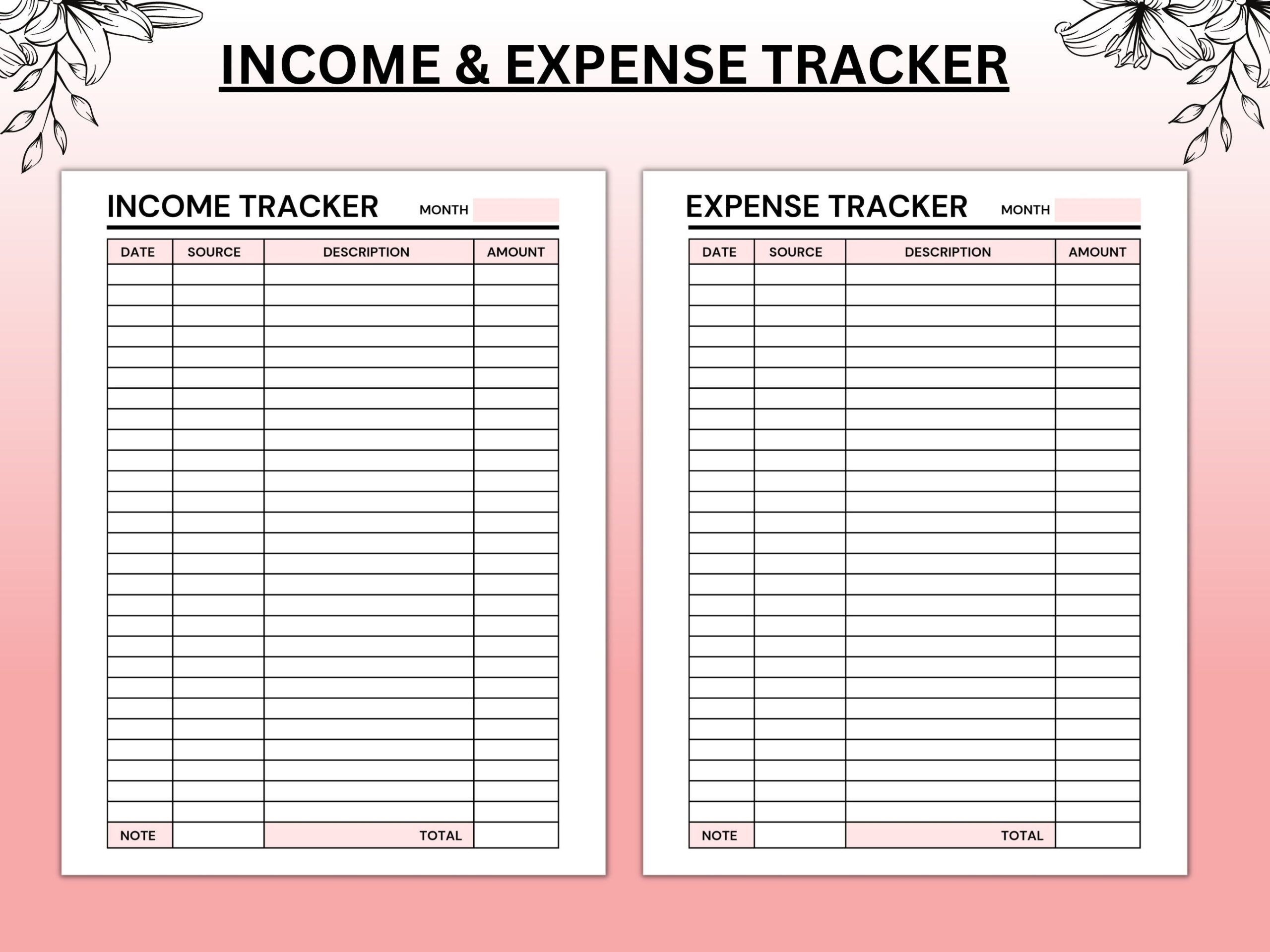 income and expense tracker
