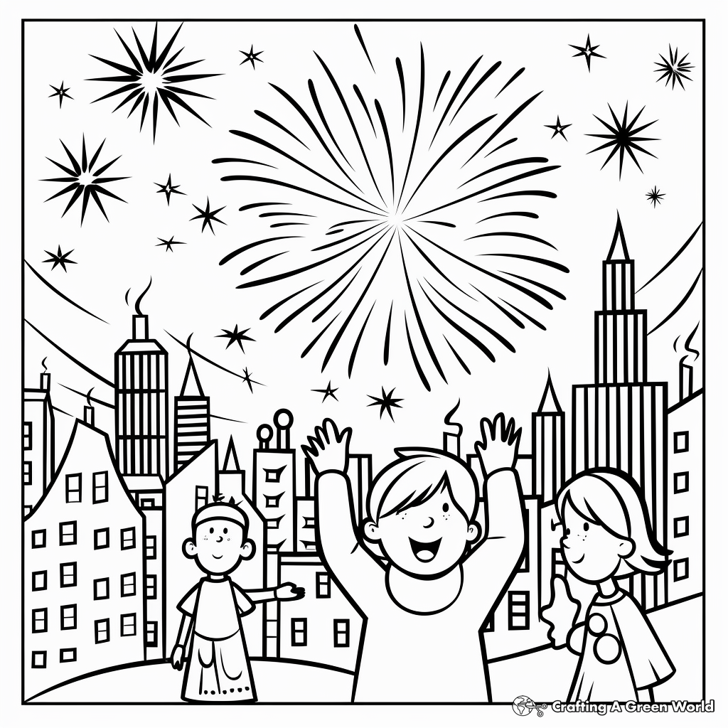 New Years Coloring Pages Free Printable 