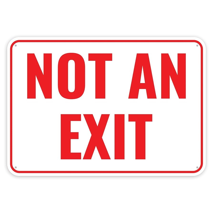 Not An Exit Sign 10 X 7 Aluminium No Exit Amazon de DIY Tools