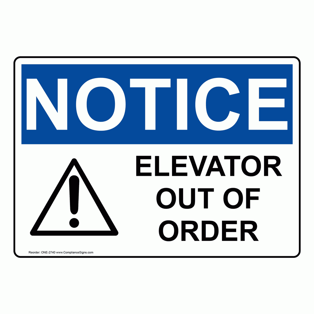out of order signs