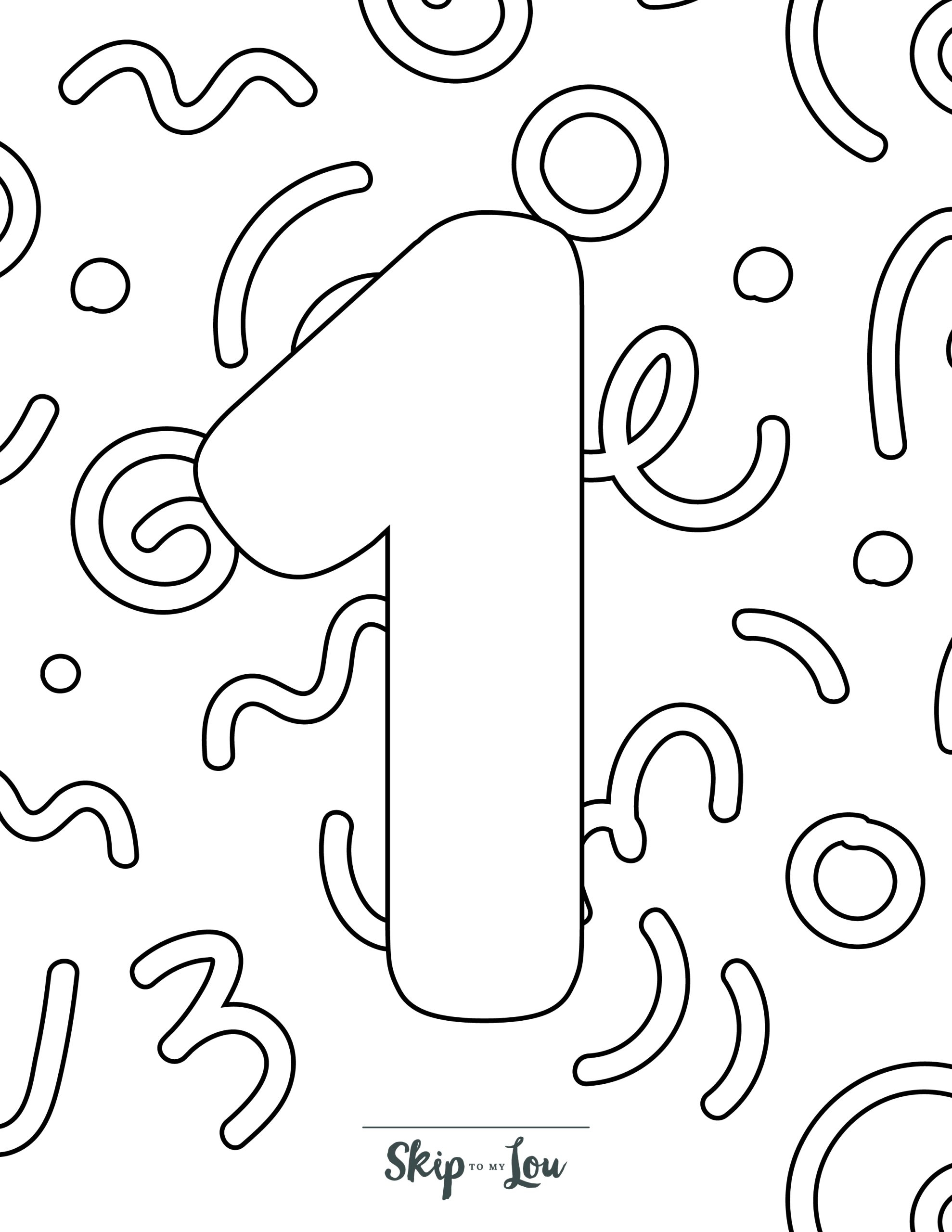 number 1 coloring sheet