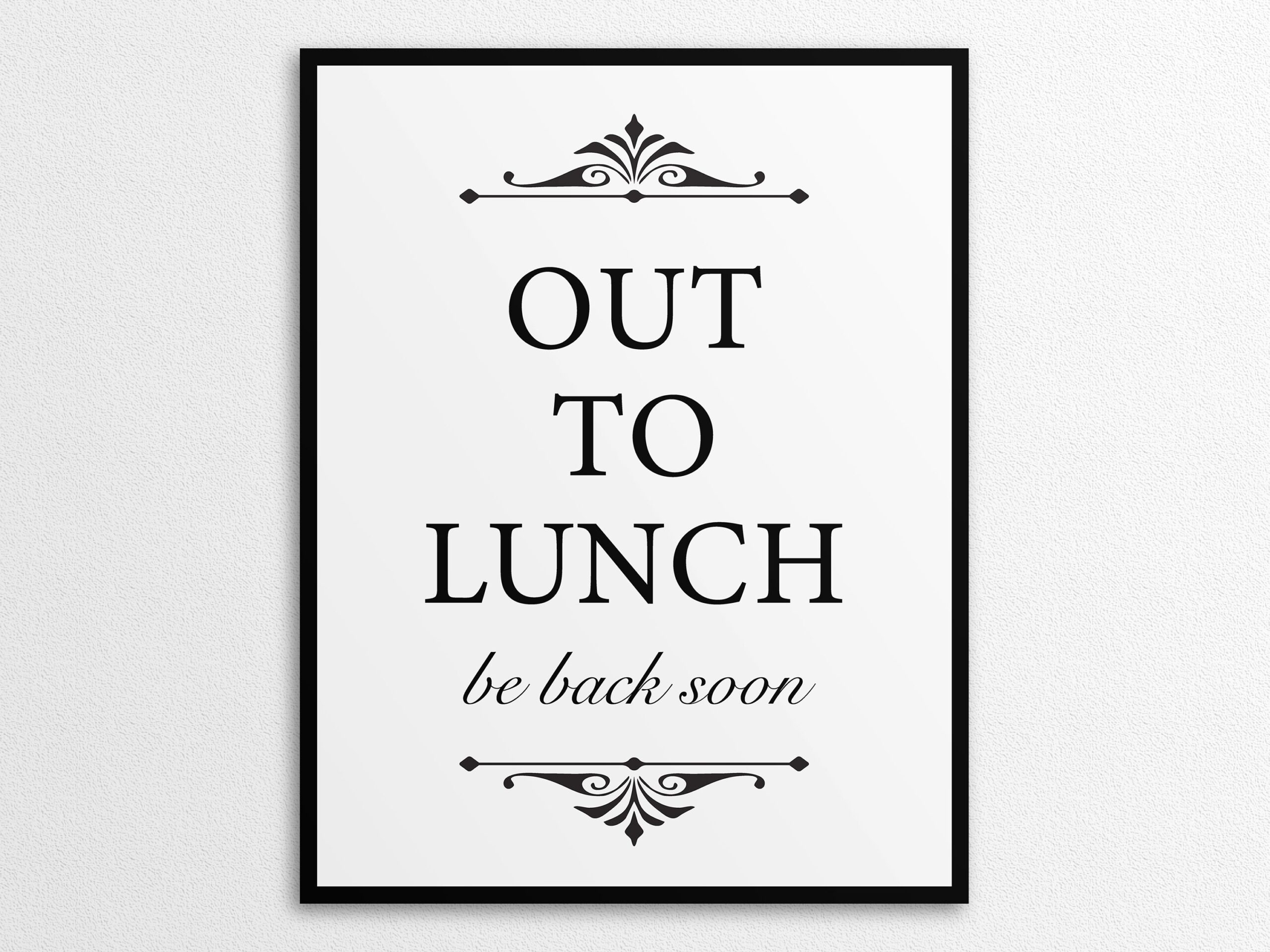 Out To Lunch Schild In A4 Zum Ausdrucken Sofort Download Out To Lunch Als PNG PDF Etsy de