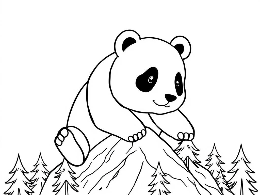 Panda Bear Coloring Page Fun And Educational Activity For Kids Free Printable Coloring Page